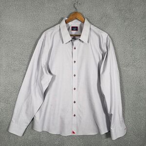 UNTUCKit Rubican WF Shirt Mens 2XL Gray Long Sleeve Button Up Wrinkle Free
